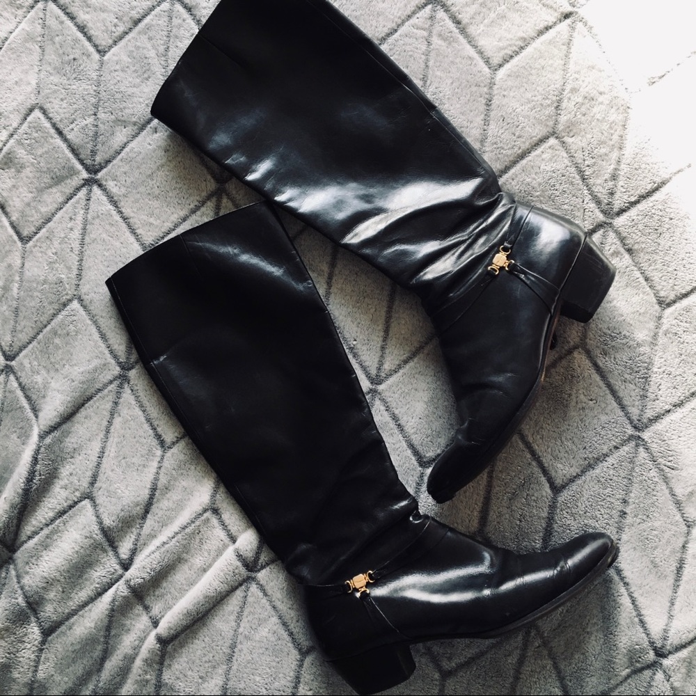 Vintage Salvatore Ferragamo Black Boots